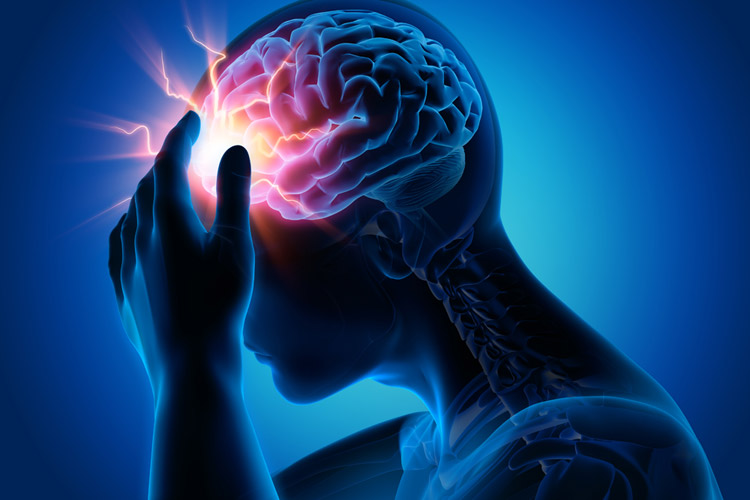 image of person with a headache