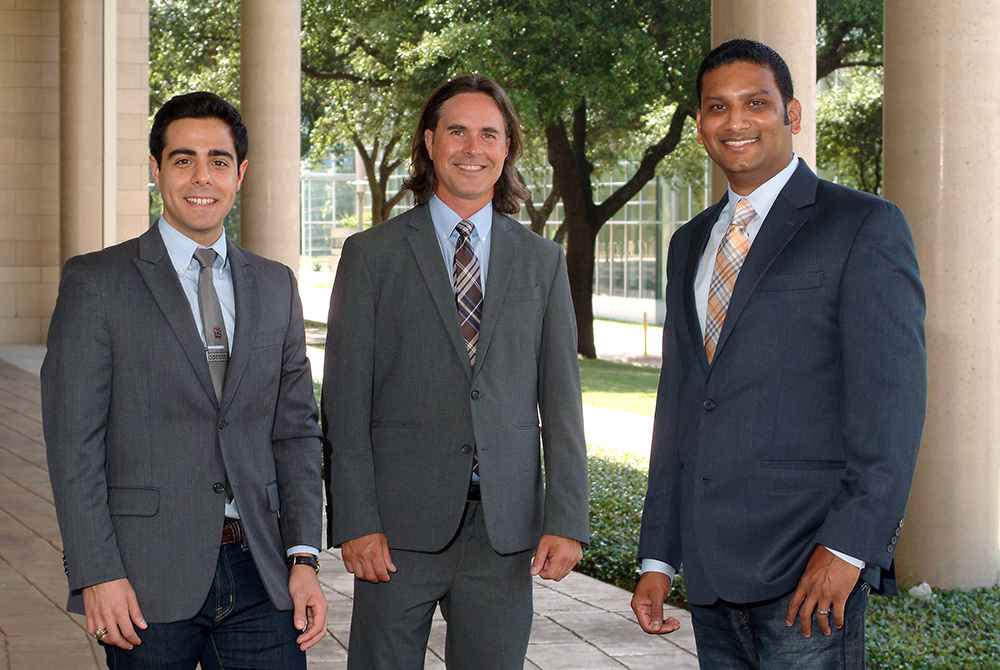UT Dallas students Kiran Devaprasad, Brian Harris and Kamiar Kordi were awarded Texas Business Hall of Fame scholarships.