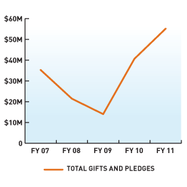 Record Gifts graph